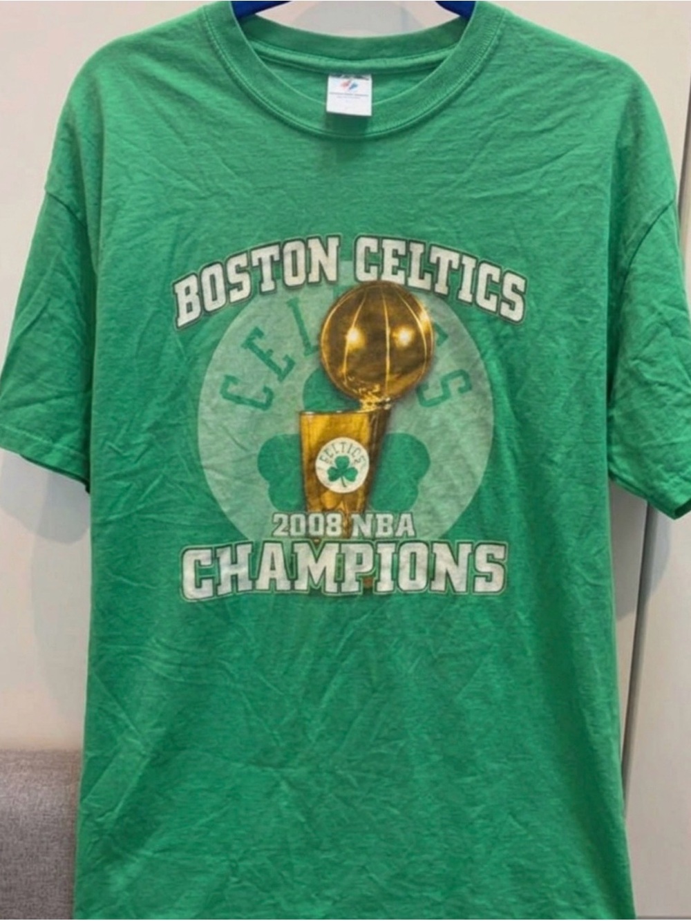 Rare Boston Celtics 2008 NBA Champions Green T-Shirt Jerzees 2XL